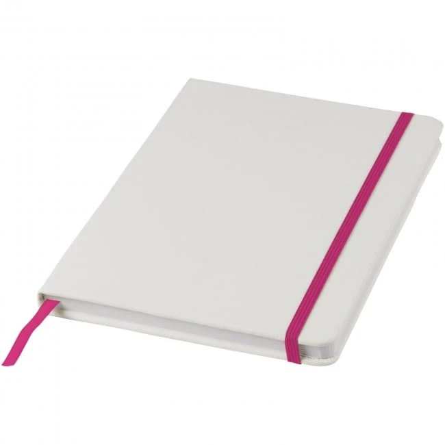 Spectrum A5 White Notebook With Coloured Strap