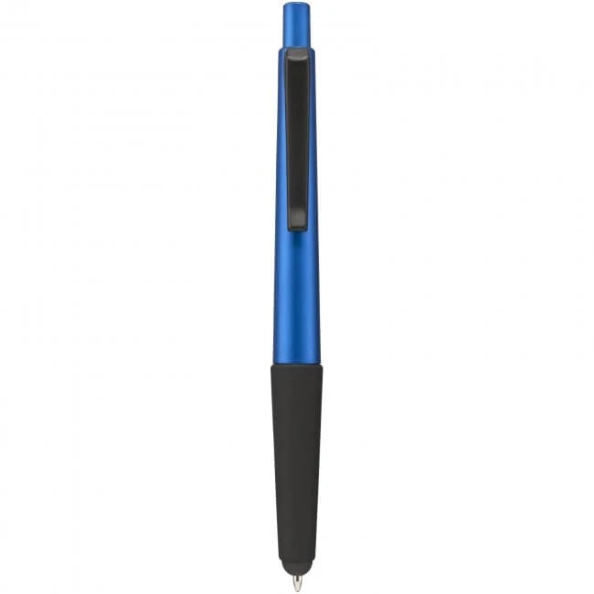 Gummy stylus ballpoint pen with soft-touch grip