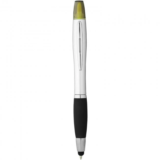 Nash dual stylus ballpoint pen and highlighter
