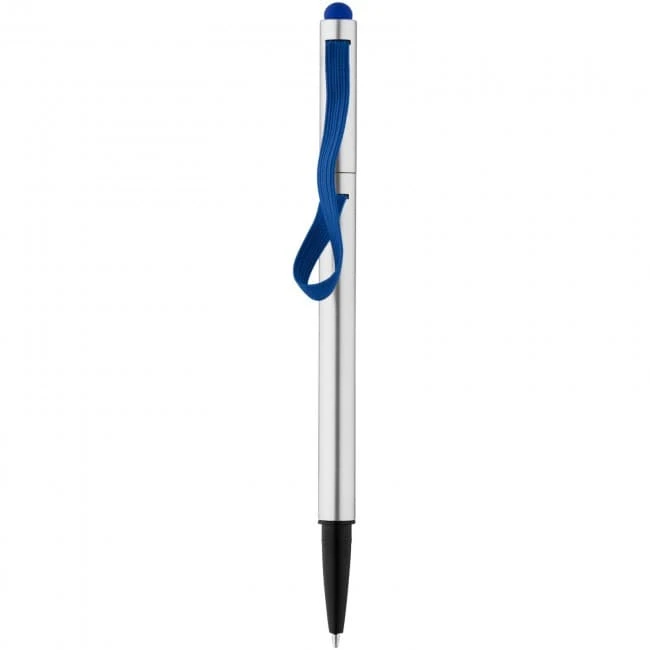 Stretch ballpoint pen with elastic strap