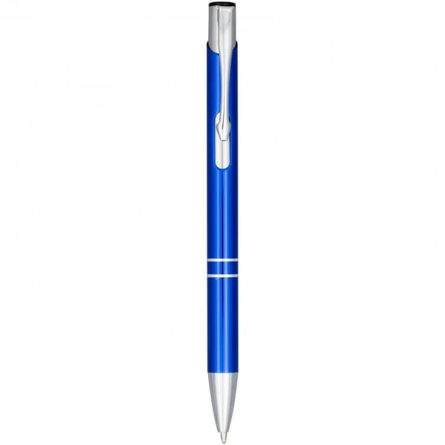 Moneta Anodized Aluminium Click Ballpoint Pen (blue ink)