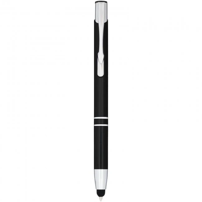 Moneta Anodized Aluminium Click Stylus Ballpoint Pen (blue ink)