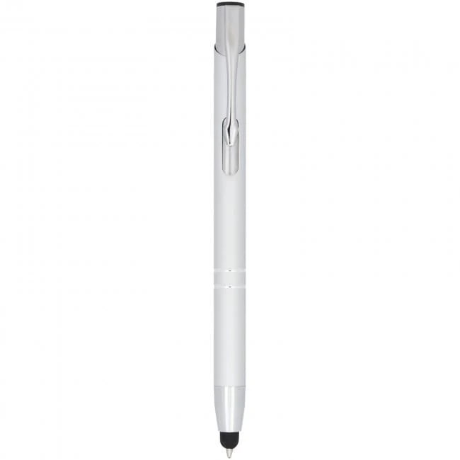 Moneta Anodized Aluminium Click Stylus Ballpoint Pen (blue ink)