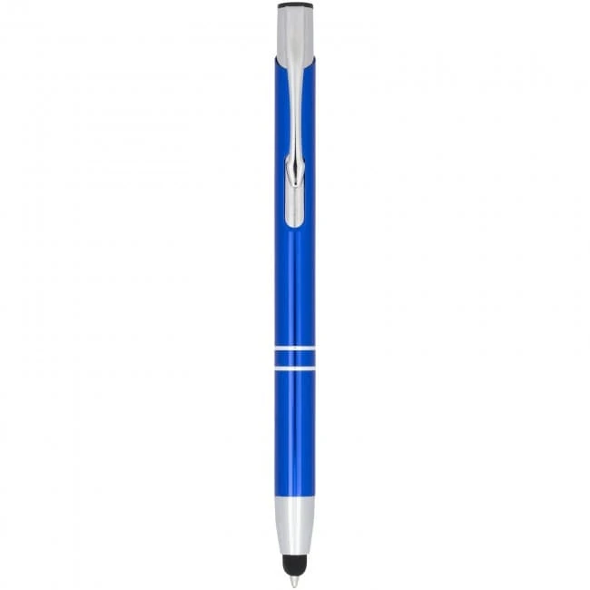 Moneta Anodized Aluminium Click Stylus Ballpoint Pen (blue ink)