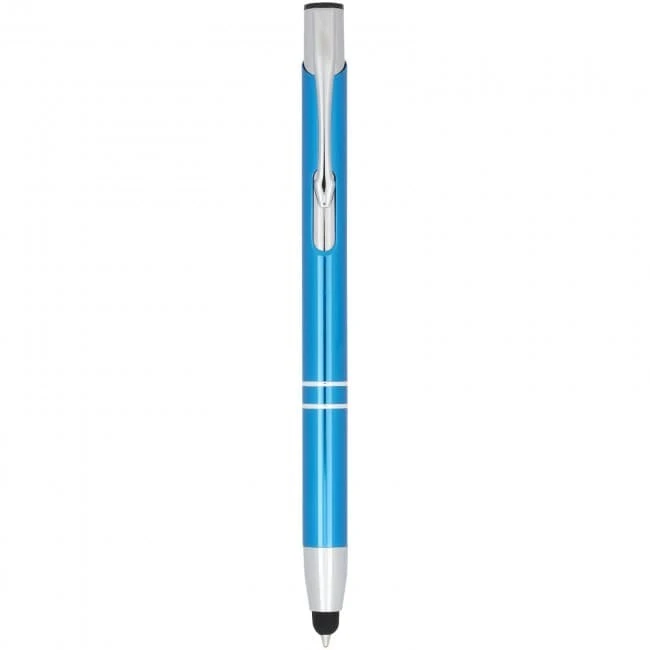 Moneta Anodized Aluminium Click Stylus Ballpoint Pen (blue ink)