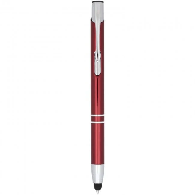 Moneta Anodized Aluminium Click Stylus Ballpoint Pen (blue ink)