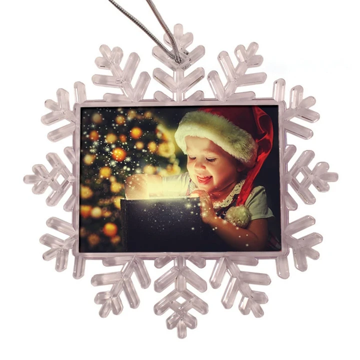 Snowflake Christmas Tree Ornament With String