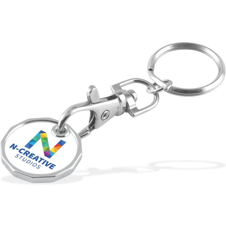 Trolley Coin Keychain Double Sided Unlaminated
