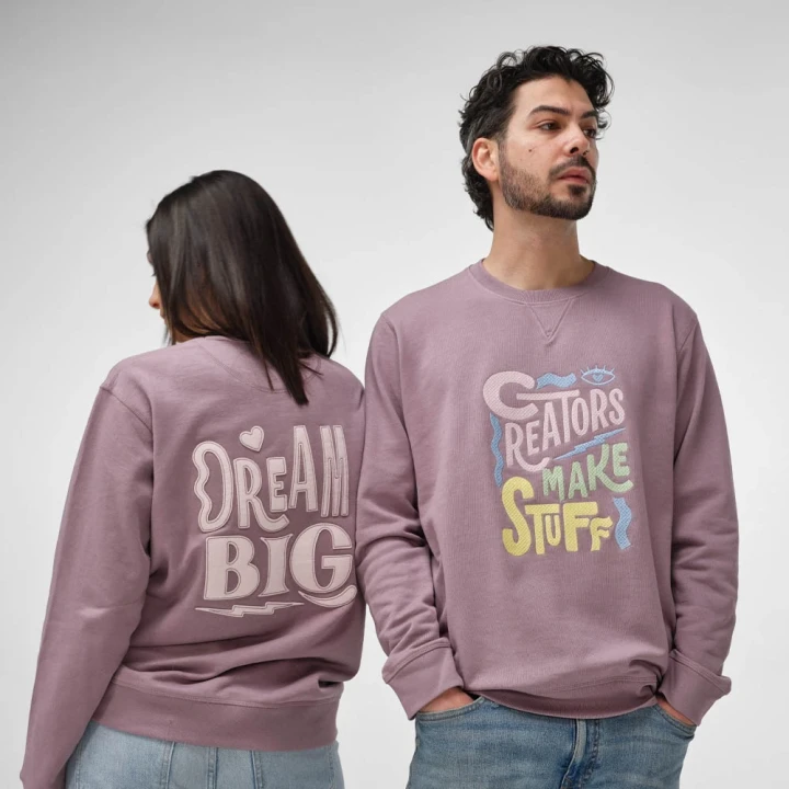 Capri french terry crew neck sweatshirt