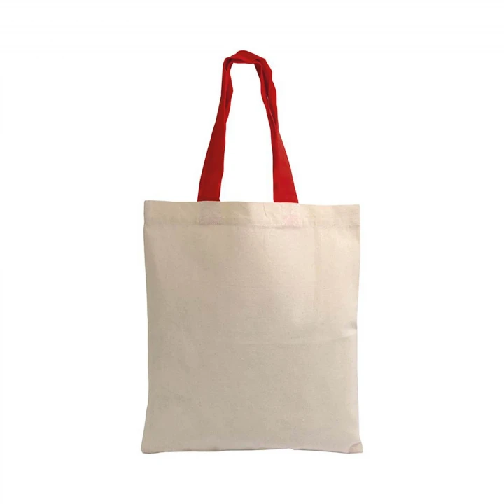 Sustainable Living Mini Shopping Bag with Coloured Handles