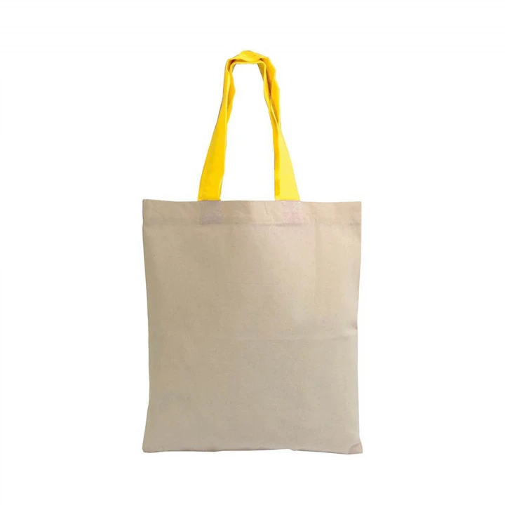 Sustainable Living Mini Shopping Bag with Coloured Handles