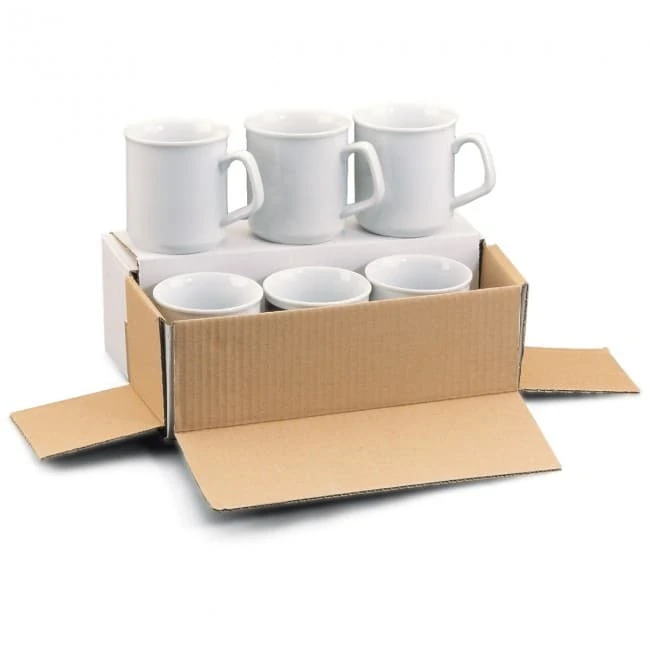 Packaging box for 6 mugs, white