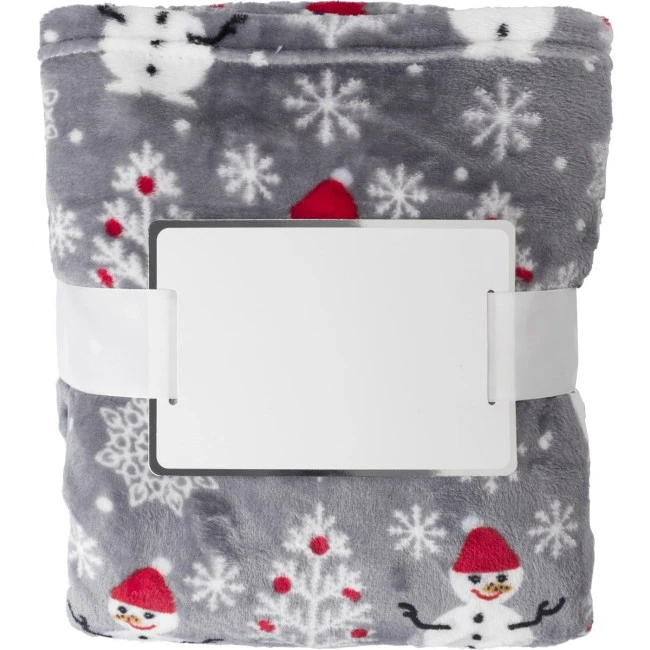 Flannel fleece snowmen blanket