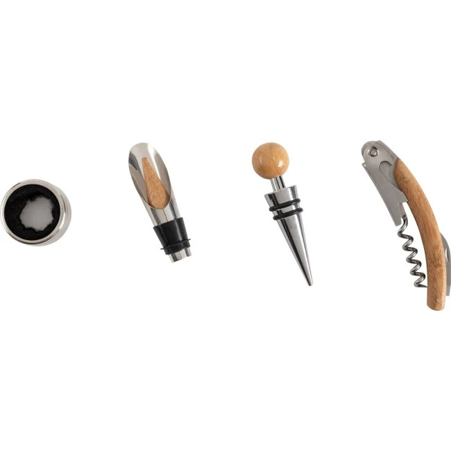 Bamboo wine gift set 4pc