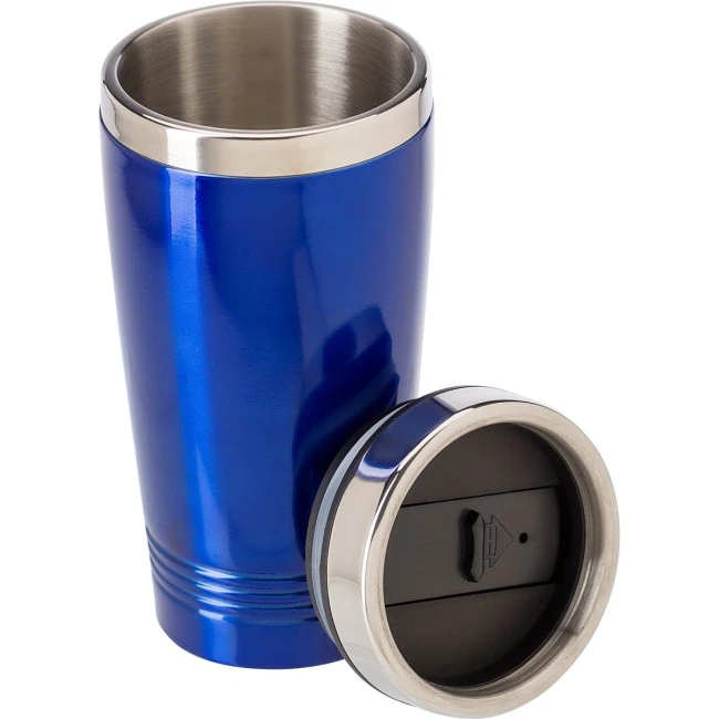 Stainless steel double walled drinking mug 450ml