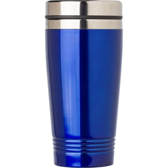 Stainless steel double walled drinking mug 450ml