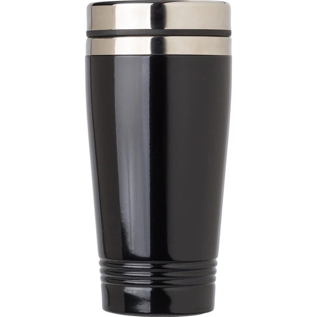 Stainless steel double walled drinking mug 450ml