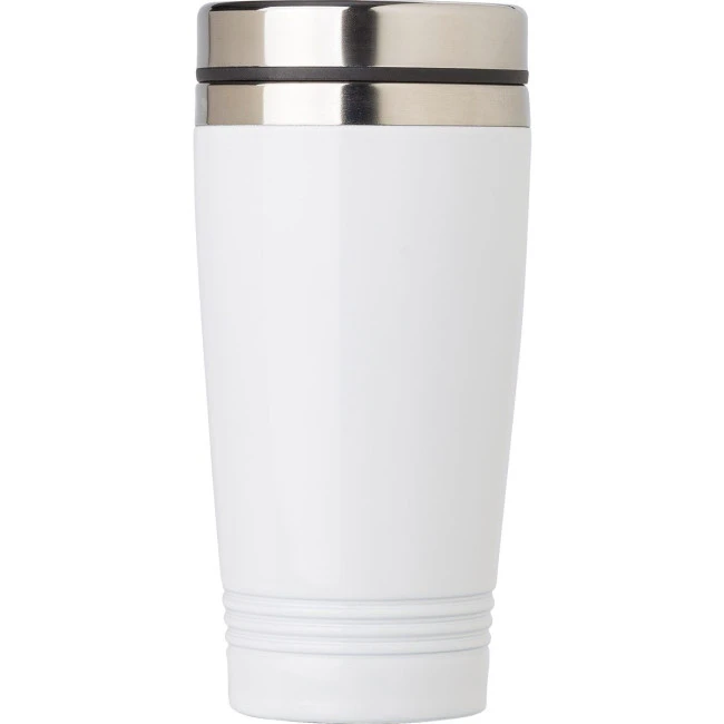 Stainless steel double walled drinking mug 450ml