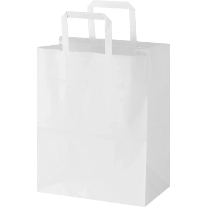 Kraft 80 g/m2 paper bag with flat handles - 25 x 15 x 32 cm