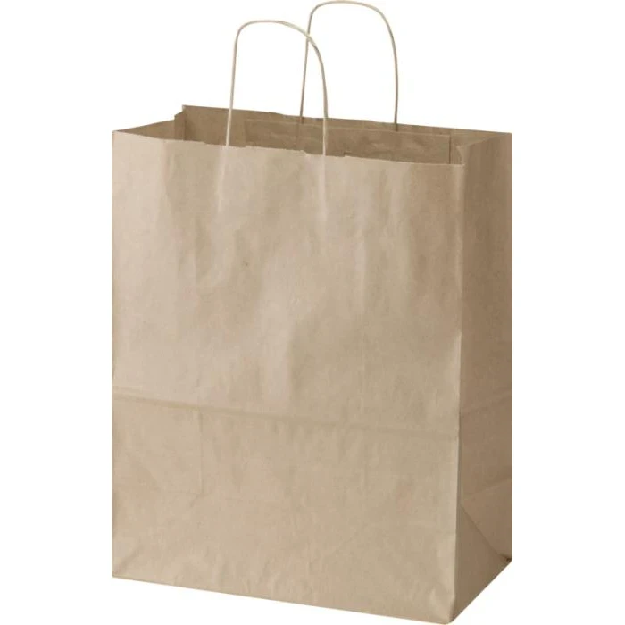 Kraft 80-90 g/m2 paper bag with twisted handles - 25 x 15 x 32 cm