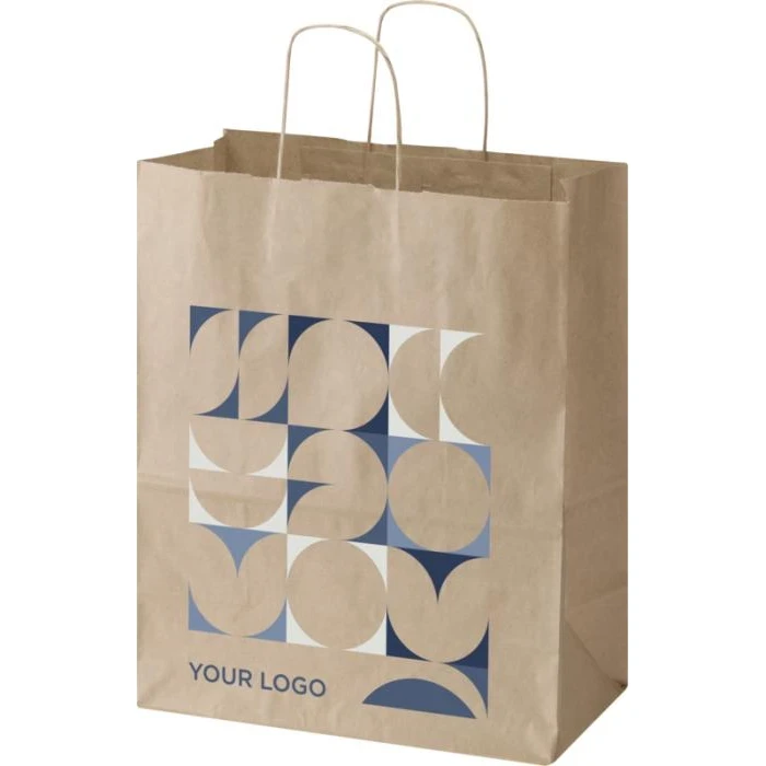 Kraft 80-90 g/m2 paper bag with twisted handles - 25 x 15 x 32 cm