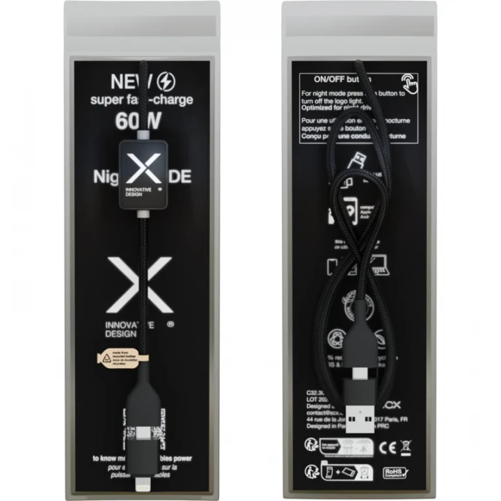 SCX.Design C32 60W Switch Charging Cable With Light-Up Logo