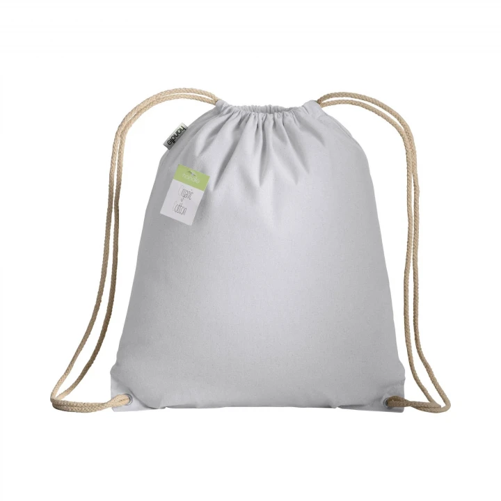 Sustainable Living Organic Cotton Drawstring Backpack