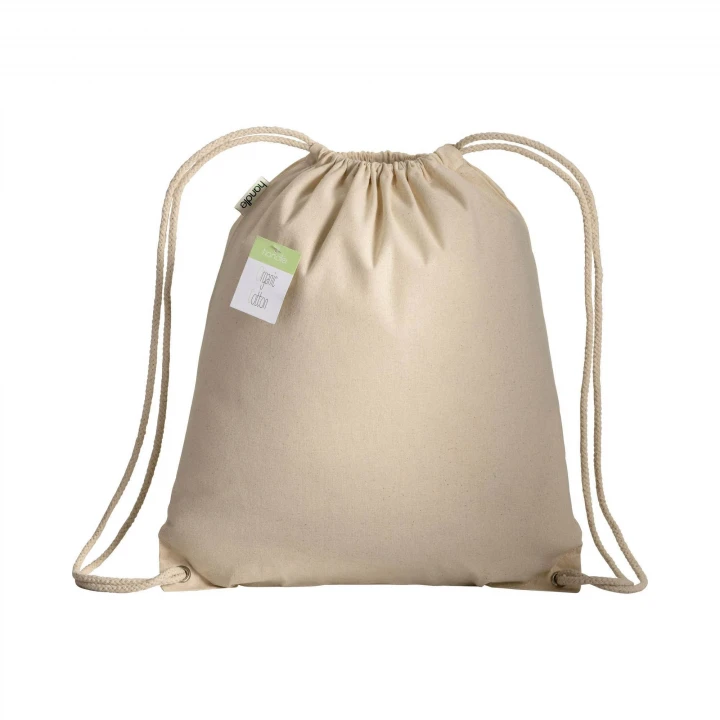 Sustainable Living Organic Cotton Drawstring Backpack