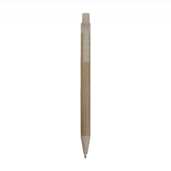 Sustainable Living Recycled Card and Wheat Straw Retactable Pen