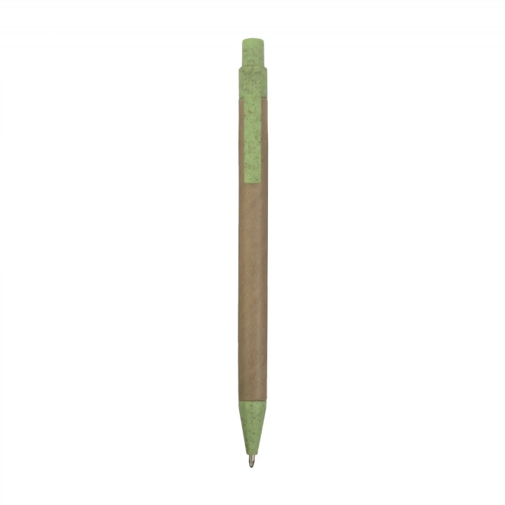 Sustainable Living Recycled Card and Wheat Straw Retactable Pen