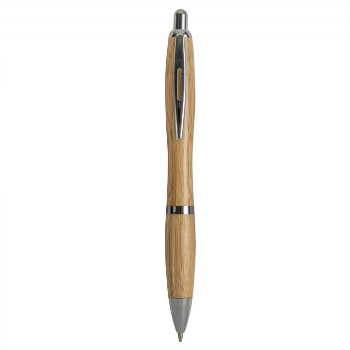 Sustainable Living Bamboo Retractable Pen with Chrome Fittings