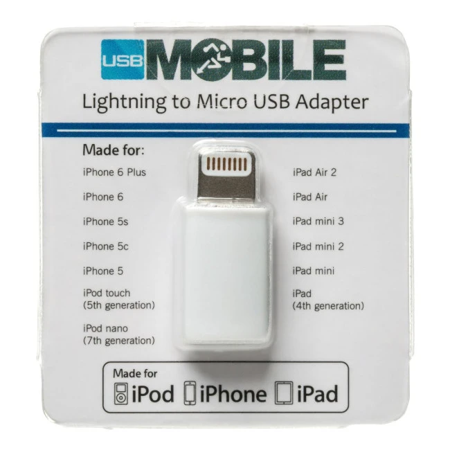 White USB Lightning Adapter