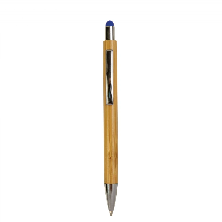 Sustainable Living Bamboo Retractable Ball Pen with Stylus