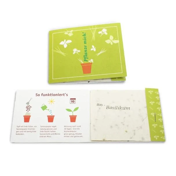 Card with 3 Sheet of seed paper