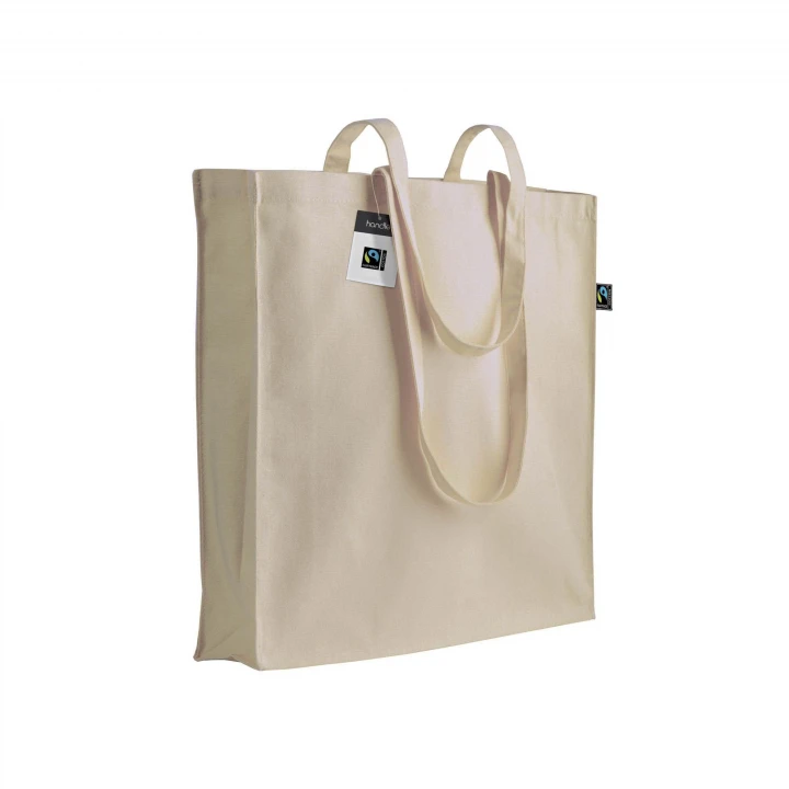 Sustainable Living Fairtrade Cotton Shopping Bag with Gussets