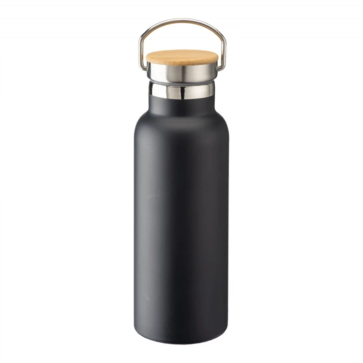 Sustainable Living Stainless Steel Insulating Flask 500ml With Bamboo Lid