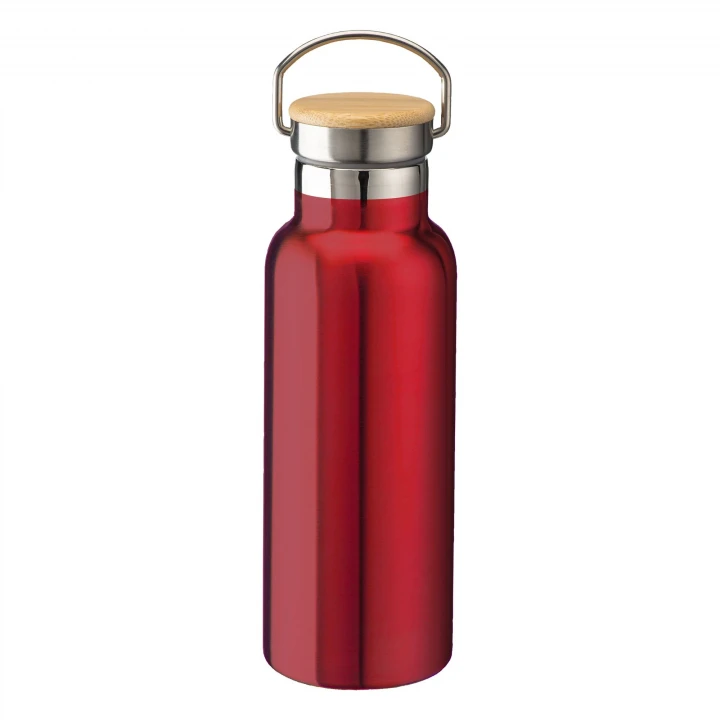 Sustainable Living Stainless Steel Insulating Flask 500ml With Bamboo Lid