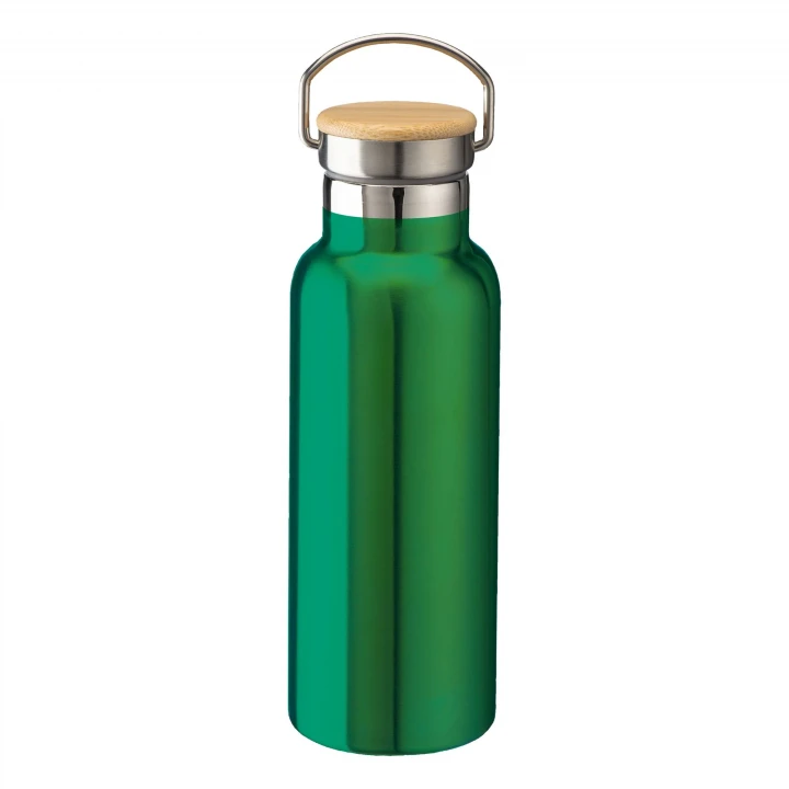 Sustainable Living Stainless Steel Insulating Flask 500ml With Bamboo Lid