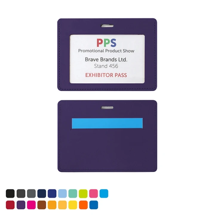 Landscape ID Card Holder in vegan matt velvet Torino