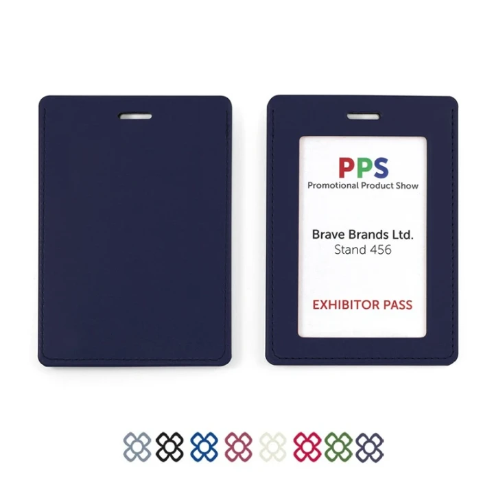 Portrait ID Card Holder for a Lanyard or Clip in recycled Como
