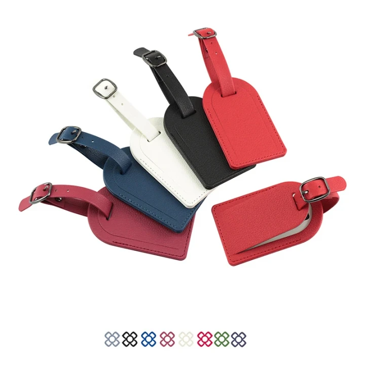 Large Luggage Tag with a Flap, in recycled Como