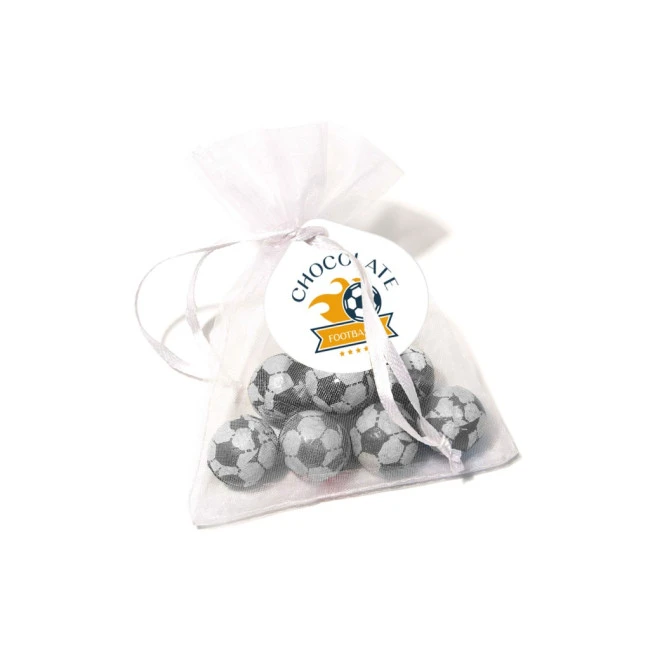Organza Bag Chocolate Footballs
