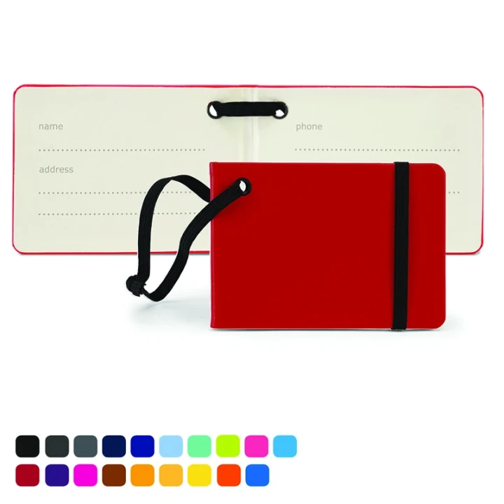 Notebook Style Luggage Tag in Soft Touch Vegan Torino PU