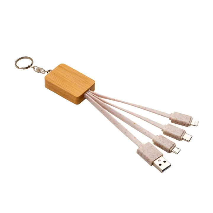 Sustainable Living Bamboo USB Power Cable/Connector