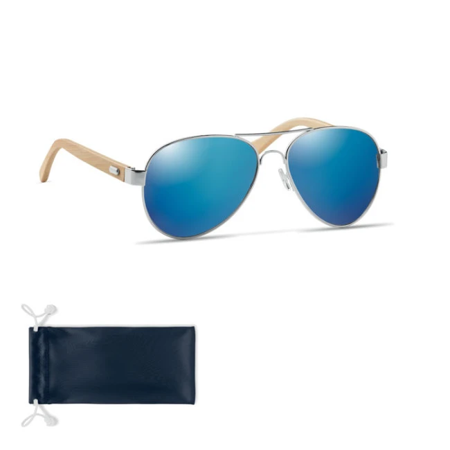 Bamboo Sunglasses In Pouch