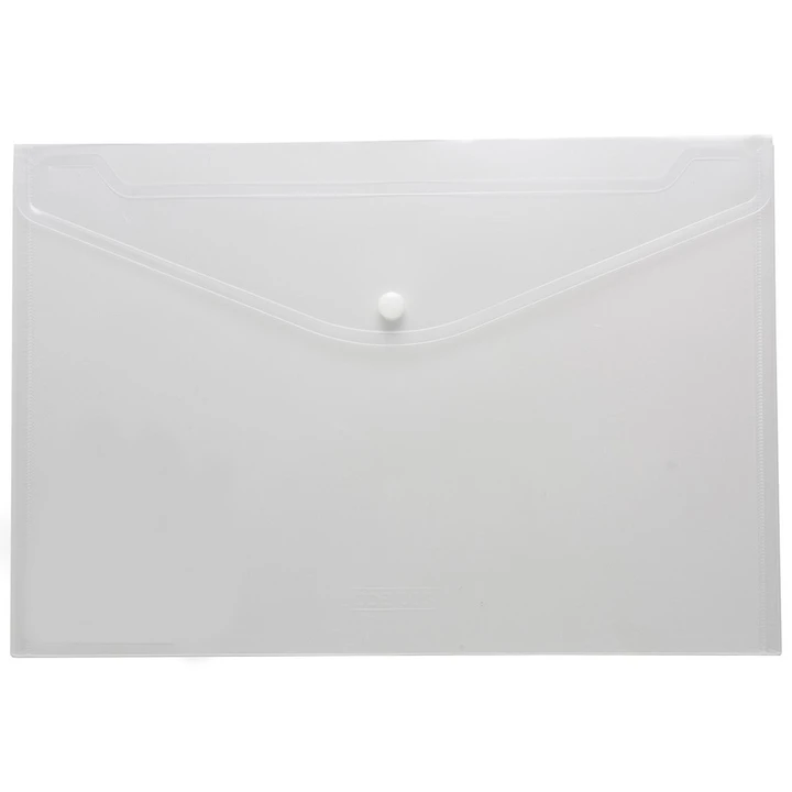 Eco-Eco A4+ 95% Recycled Clear Press Stud Wallet