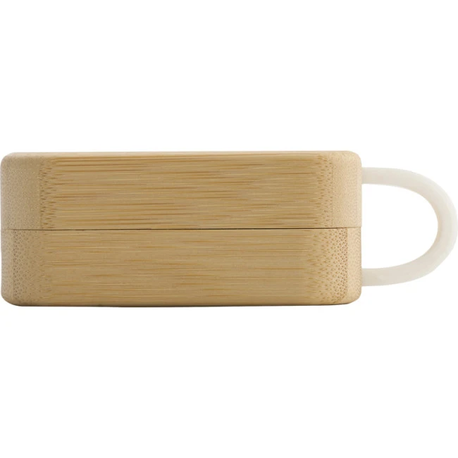 Earphones In Bamboo Case