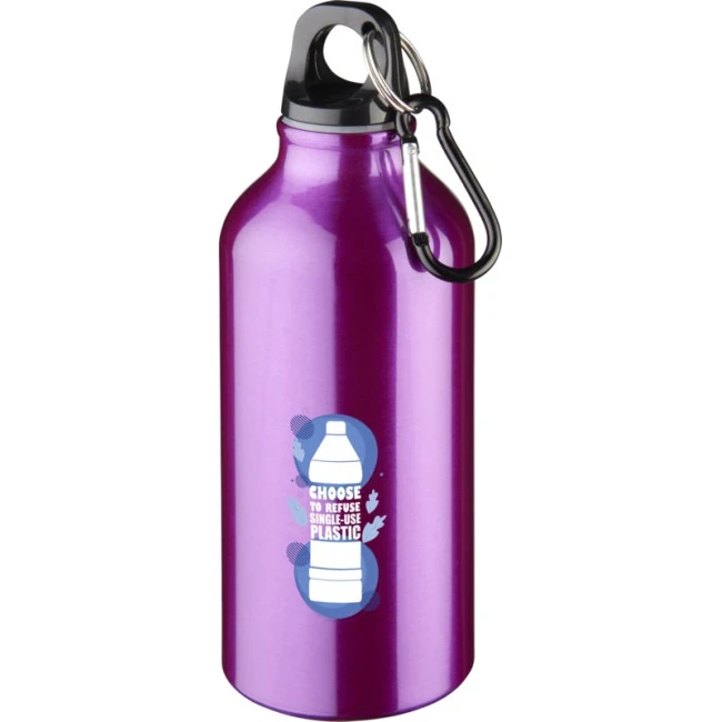 Oregon 400ml RCS Certified Single Wall Stainless Steel Water Bottle With Carabiner