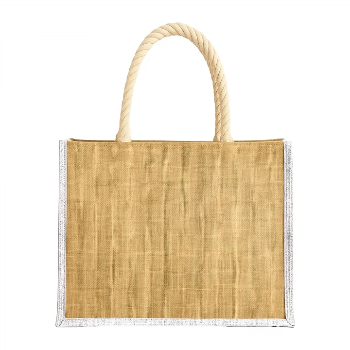 Sustainable Living Trani Jute bag Coloured With Deluxe Rope Handles