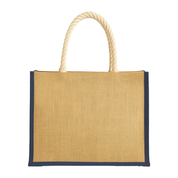 Sustainable Living Trani Jute bag Coloured With Deluxe Rope Handles